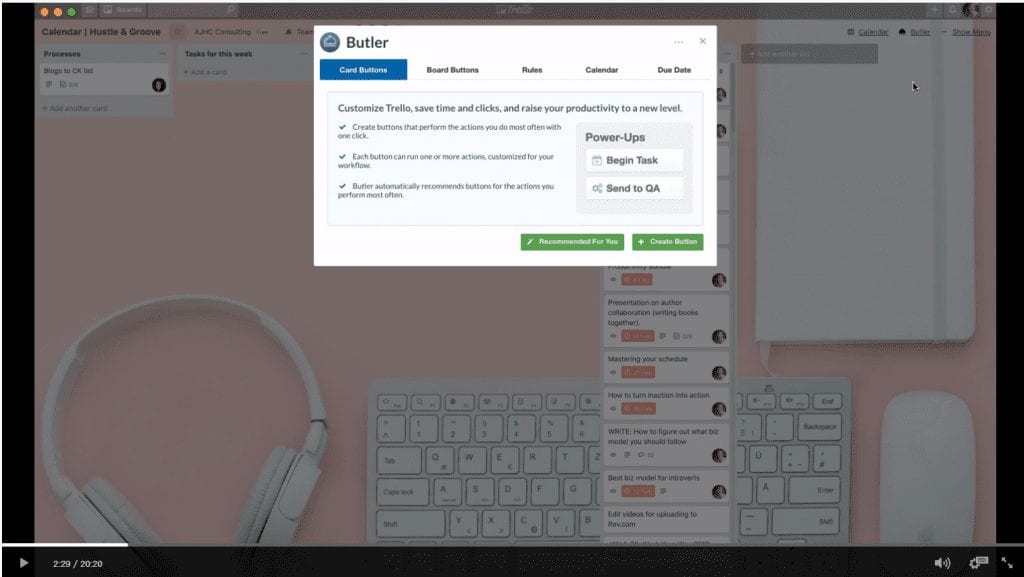 Butler for Trello powerup screenshot