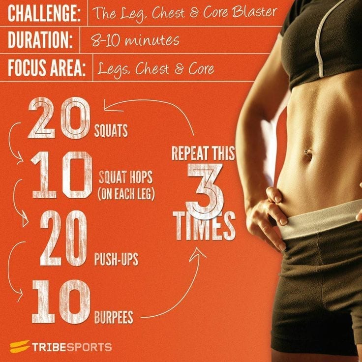 Leg, Chest and Core Workout
