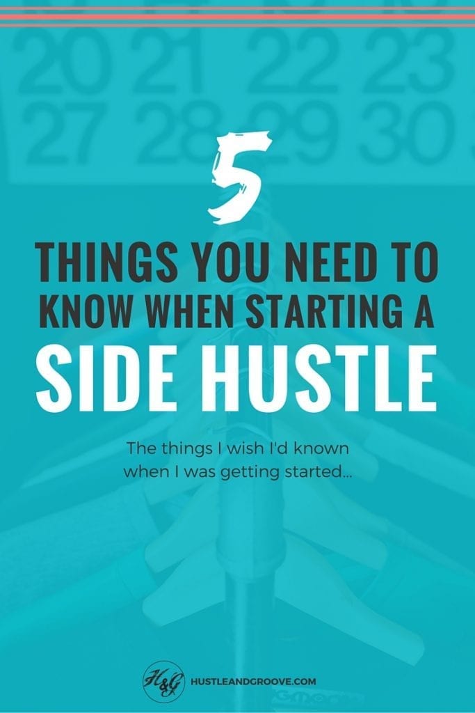 5 Things I Wish I'd Know When Start a Side Hustle #sidehustle #workingfromhome