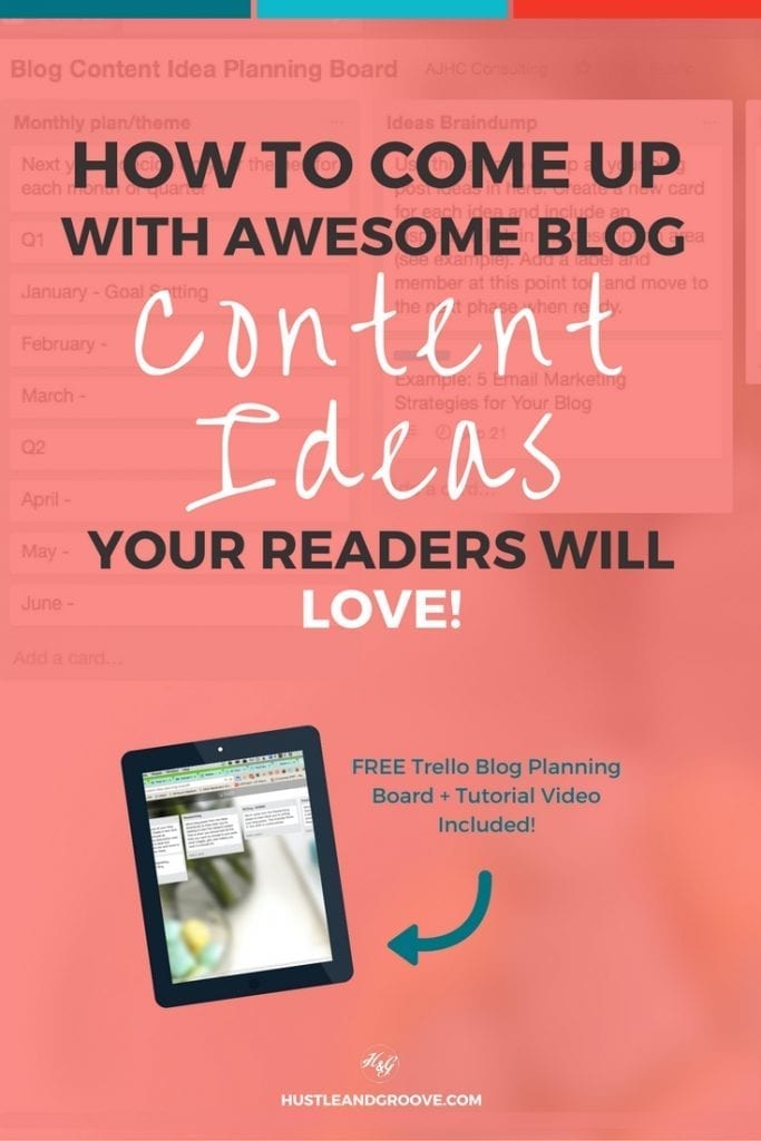 How to come up with awesome blog content ideas your readers will love. Includes a free Trello blog planning board and video tutorial. Click through to read more!