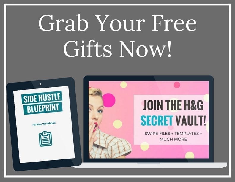 Side Hustle Blueprint free gift graphic