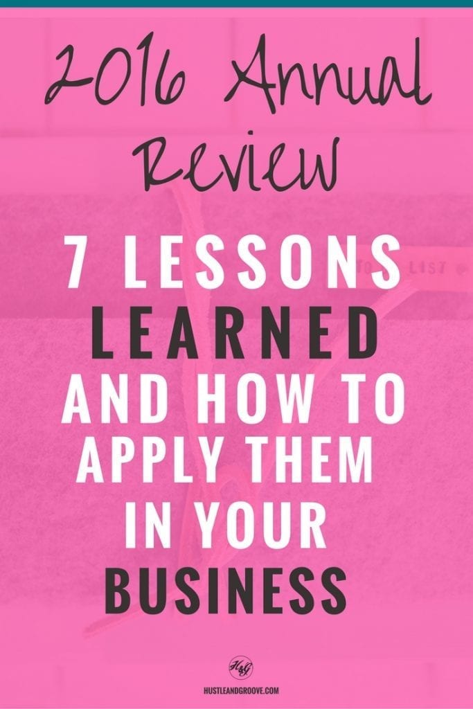 2016 Annual Review Lessons Learned