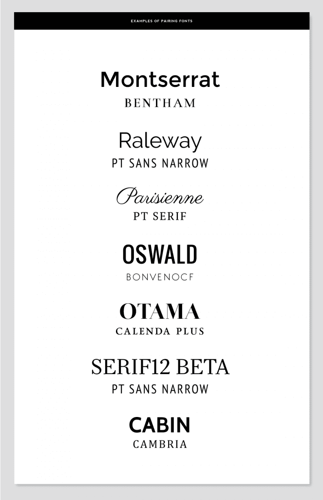 Branding font options